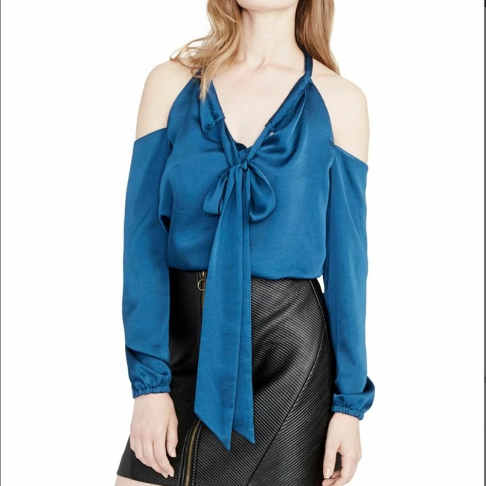 RACHEL Rachel Roy | Madeline Tie-Front Knit Blouse